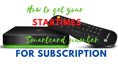 Input your StarTimes SmartCard Number 